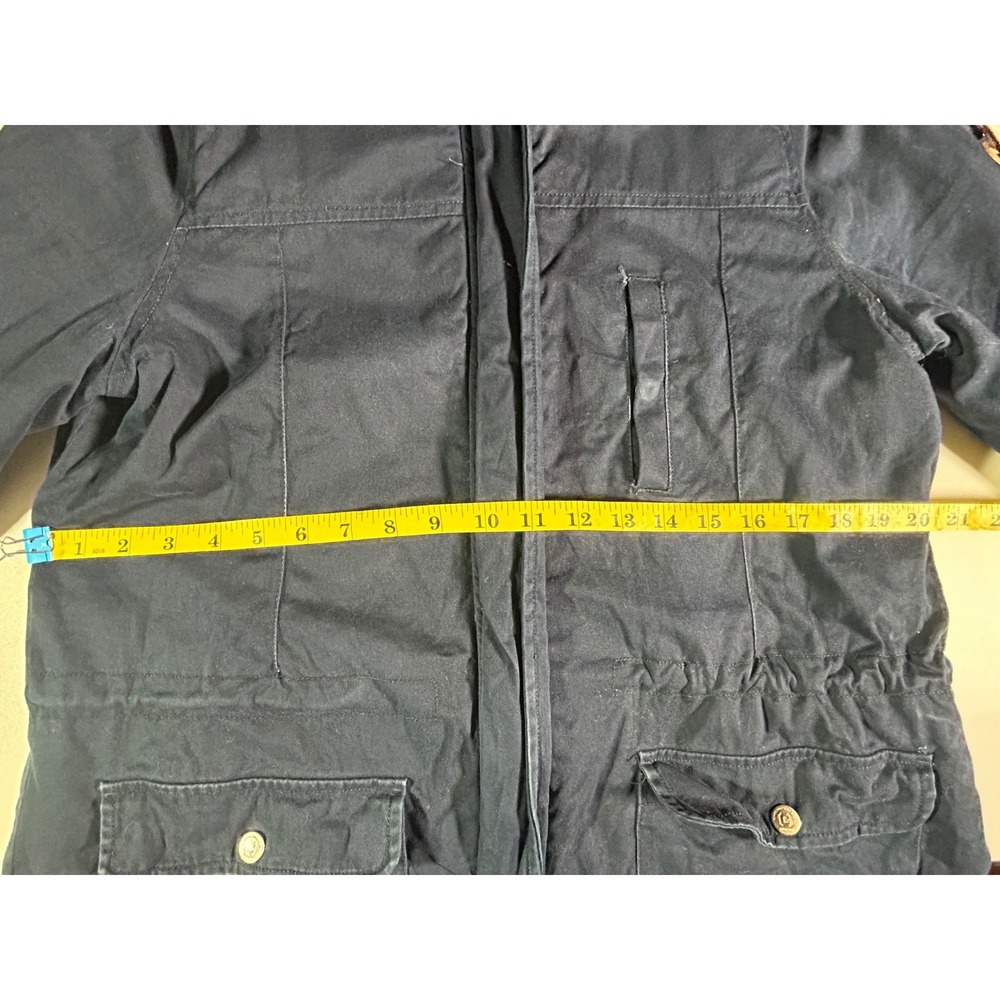 CROPP Navy Blue Fur‎ Hood Parka Jacket Women's XL Get Ready For Cold Outwear - Picture 10 of 16